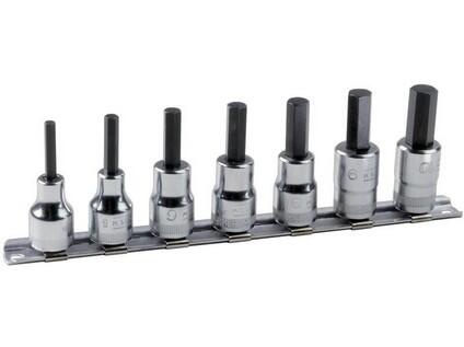 Sada zástrčných hlavic 3/8" na liště 7-dílná imbus - BA-7409MR/S7