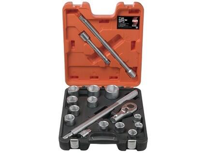 Sada hlavic 3/4", 17-dílná, ráčna 24zubů, 22-50mm 12838g b1 - BA-SLX 17