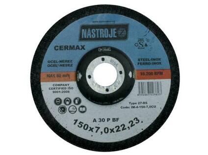 Kotouč brusný 150x7x22 na ocel a nerez A30PBF CerMax - IM-4-150-7,0CU