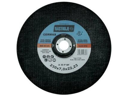 Kotouč brusný 230x7x22 na ocel a nerez A30PBF CerMax - IM-4-230-7,0CU