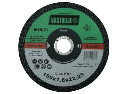 Kotouč řezný 150x1,6x22 MULTI na všechny materiály - IM-1-150-1,6RU