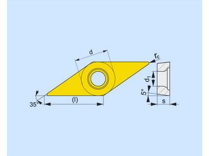 Soustružnické VBD pozitivní 80028149 / 7156782 VBMT A2 -S- PRAMET - PM-VBMT-160404E-FF2-T9325