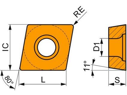 Soustružnické VBD pozitivní 80028981 / 7080621 CPGX A2 -S- PRAMET - PM-CPGX-080304FR-JQ-TT010