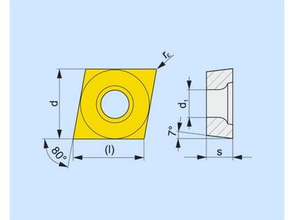 Soustružnické VBD pozitivní 80028852 / 7248709 CCMT A2 -S- PRAMET - PM-CCMT-120412E-RM3-T9315