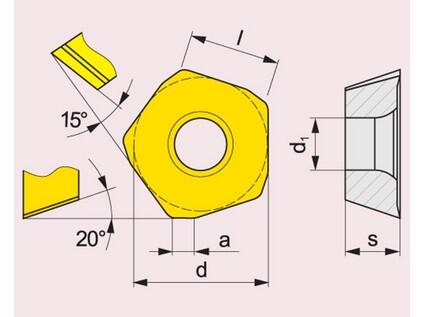 Frézovací VBD pro frézy HFC 80027383 / 7056845 PDKX 09 G5 -S- PRAMET - PM-PDKX-0905ZEER-FM-M6330