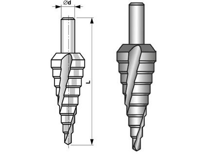 Stupňovitý vrták 4/30 HSS ŠR.DR. - BU648-015