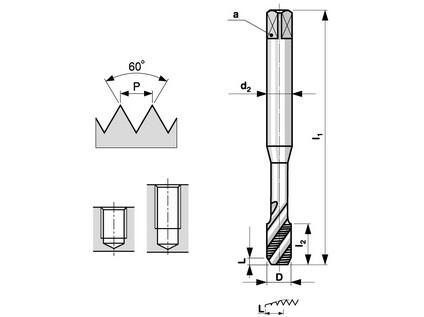 ZAV M 8 ISO1 HSSE TiN CSN 22 3044 - BU167-080