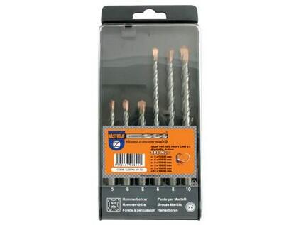 Sada vrtáků SDS+ 6dílná 2b. 5,6,8x110/45 a 6,8,10x160/95 - CZS-P2-SV-02