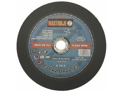 Kotouč řezný 230x2,0x22 na ocel a nerez - certifikát OSA - IM-1-230-2,0R