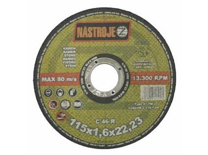 Kotouč řezný 115x1,6x22 na kámen - certifikát OSA - IM-2-115-1,6R