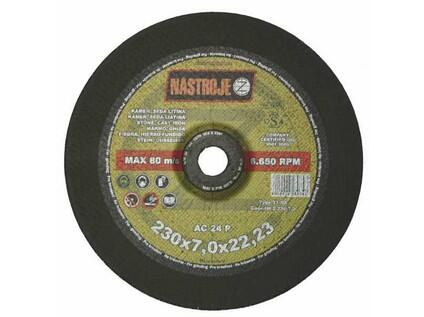 Kotouč brusný 230x7,0x22 na kámen a litinu C24P - certifikát OSA - IM-2-230-7,0