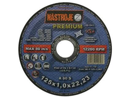 Kotouč řezný 125x1,0x22 na ocel a nerez  PREMIUM - IM-1-125-1,0RP