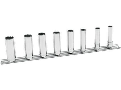 Sada nástrčných hlavic 1/4" na liště 8-dílná, XZN prodloužené - BA-6708DMB
