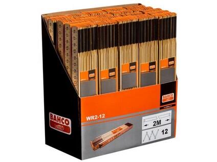 Metr skládací 2m, 12 segmentů, šíře 17mm, 110g, metrický  b25 - BA-WR2-12