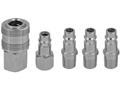 Sada vzduchových rychlospojek 1/4" 5ks QC01 RD - TM-089912