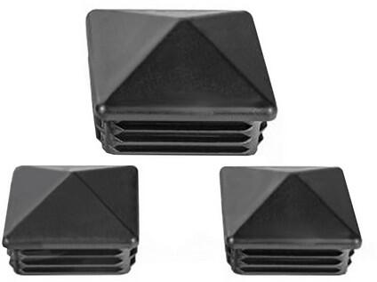 Zátka do jeklu čtvercová, pyramida 15x15mm, černá // PE_1 = 100 ks - VX-PHAAB015015C-P1