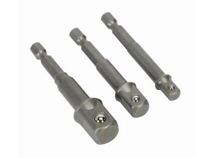 Adaptér 1/4" šestihran na 1/4", 3/8", 1/2" čtyřhran, sada 3ks RD - TM-158904