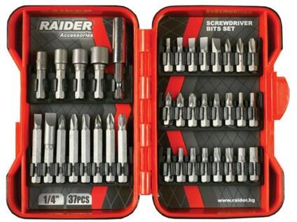 Sada bitů 1/4" 37 ks RAIDER - TM-157793