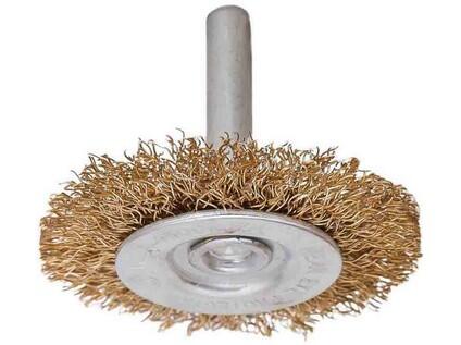 Kartáč kotoučový mosaz pr.50mm (2") se stopkou RD - TM-170104