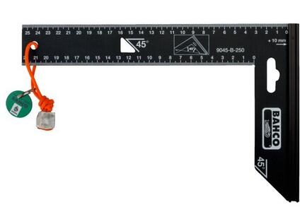 Úhelník s lankem z polyetylénu Dyneema pro práci ve výškách. Černý povrch - BA-TAH9045-B-250