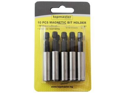 Sada držáků bitů magnetických 60mm 1/4" 10-dílná CR-V TMP - TM-330348