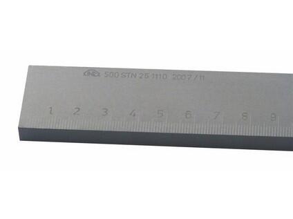 Měřítko ocelové ploché s přesahem - popis laserem, povrchová úprava matný zinek, PN 25 1110  2000x50x10 mm KINEX - KI1001-03-200