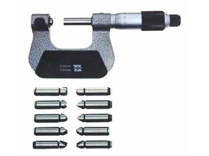 Mikrometr třmenový na závity DIN 863 50-75 mm 0,01 mm KINEX - KI7028-33