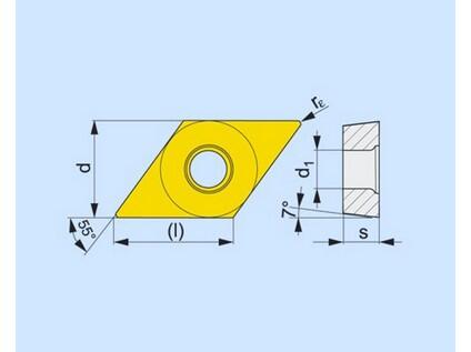 Soustružnické VBD pozitivní 80031132 / 7600315 DCGT A2 -S- PRAMET - PM-DCGT-070201E-SF3-T6310