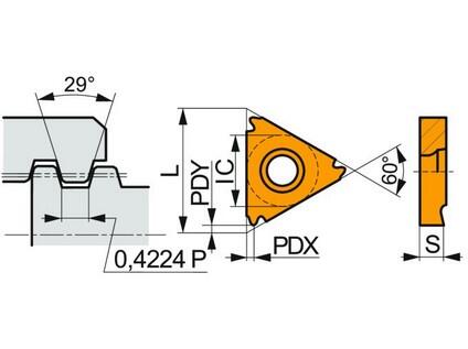 Soustružnické VBD závitové + zapichovací 80032040 / 7800303 TN STACME INT C3 -S- PRAMET - PM-TN-16NR060STACME-T8030