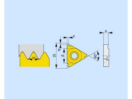 Soustružnické VBD závitové + zapichovací 80030891 / 7575363 TN 60° PP EXT C3 -S- PRAMET - PM-TN-22ERN60-T8010