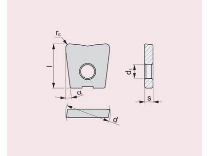Frézovací VBD upínané šroubkem 80031276 / 7637606 LC G2 -S- PRAMET - PM-LC-1610-KP-M4310