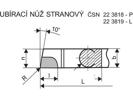 Soustružnický nůž ubírací stranový L revolverový kruhový průřez 15 x 100 P30 - DN3819-15X100P30