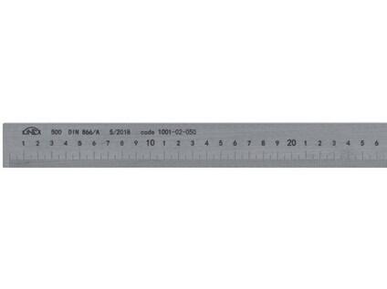 Měřítko ocelové ploché s přesahem - popis laserem PN 25 1110  1000x40x8 mm KINEX - KI1001-02-100