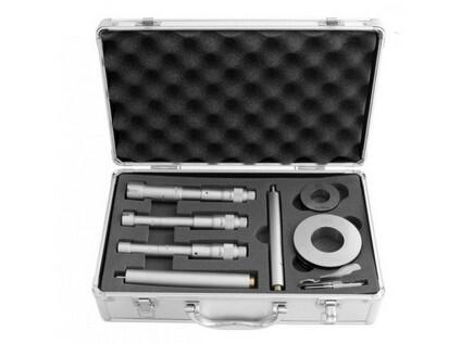 Mikrometr třídotekový-sada DIN 863, NOVÝ MODEL V HLINÍKOVÉM KUFRU 0,004 mm 3-6 mm KINEX - KI7089-03-006