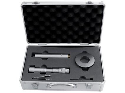 Mikrometr třídotekový pr.6-100 mm, včetně nastavovacího kroužku a prodloužení  DIN 863, NOVÝ MODEL - Al přepravní box 0,004 mm 30-40 mm KINEX - KI7089-02-040