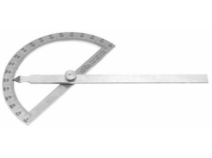 Úhloměr KINEX obloukový NEREZ 0-180°, 120x200 mm KINEX - KI1089-07-120