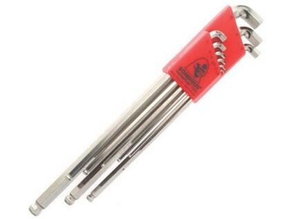 Sada imbus klíčů Metric Stubby BriteGuard Plated Balldriver L-Wrenches 1.5mm to 10mm - BD16799
