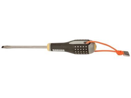 ERGO™ plochý šroubovák s a bezpečnostním poutkem. Připraveno pro práci ve výškách – 1,6 mm, 8 x 175 mm - BA-TAHBE-8257