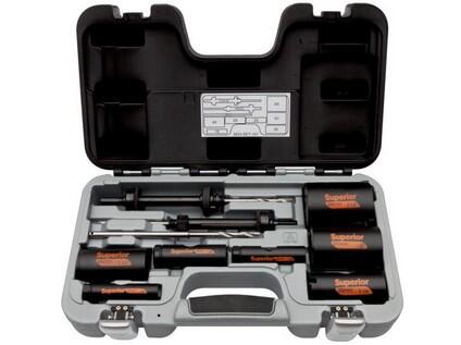 Sada děrovacích pil SUPERIOR 19,22,29,35,44,51,64 + 2 trny + vrták - BA-3833-SET-101