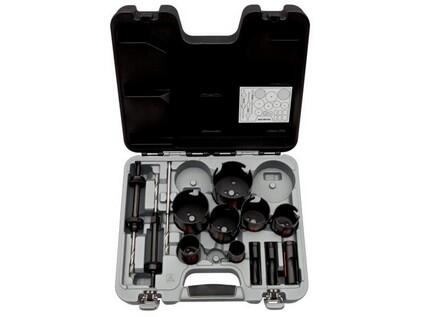 Sada děrovacích pil SUPERIOR 19,20,25,32,41,51,57,60,73,83 + 2 trny + vrták - BA-3833-SET-202
