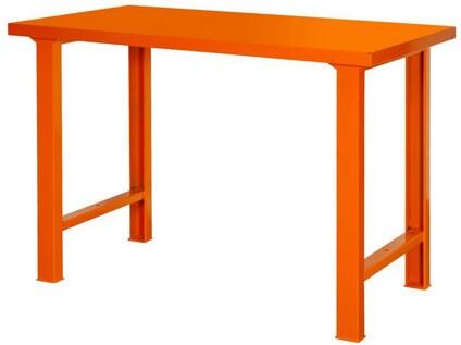 Pracovní stůl s ocelovou pracovní deskou a boční zásuvkovou skříní 1500x750x1030mm červená - BA-1495WB15TSRED