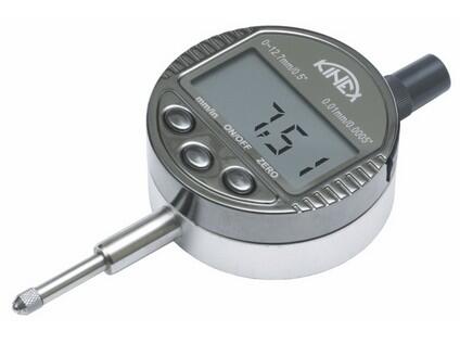 Úchylkoměr číselníkový 0-12,7 mm 0,01 mm Φ60 mm digitální, kovové pouzdro, IP54 KINEX - KI1155-25-010
