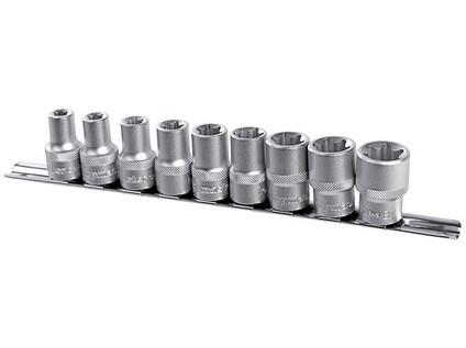 Sada hlavic 1/2" E10-E24 na liště TMP - TM-330150