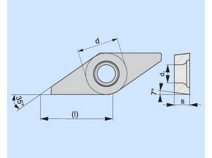 Soustružnické VBD pozitivní 80023729 / 6756309 VCGX A2 -S- PRAMET - PM-VCGX-130300FL-FF2-TT010