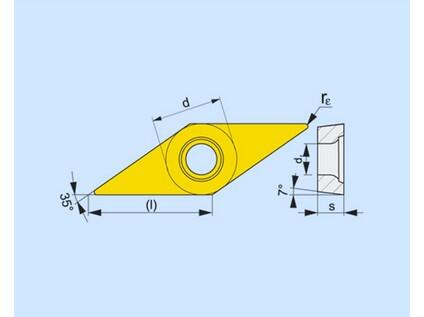 Soustružnické VBD pozitivní 80022461 / 6755623 VCMT A2 -S- PRAMET - PM-VCMT-110304E-UR-T9325
