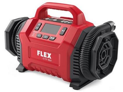 CI 11 18.0 Aku-kompresor, max.tlak 11barů, průtok vzduchu 13l/min, pouze 1,9kg, možno na 12V z autozásuvky (kabel 3m) /FlexPack/ FLEX - FX-506648