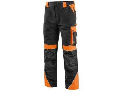 Kalhoty do pasu CXS SIRIUS BRIGHTON, černo-oranžová, vel. 52 b1/20 - CN-1020-001-803-52
