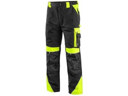 Kalhoty do pasu CXS SIRIUS BRIGHTON, černo-žlutá, vel. 62 b1/20 - CN-1020-001-802-62
