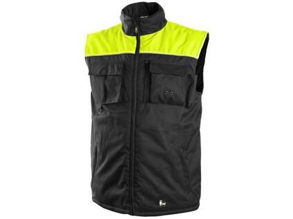 Vesta SEATTLE, zimní,fleece, pánská, černo-žlutá, vel. 3XL b1/10 - CN-1310-002-802-97