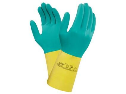 Rukavice ANSELL BI-COLOUR 87-900, kyselinovzdorné, vel. 7,5 - 8 b1/12/144 - CN-3660-004-502-08